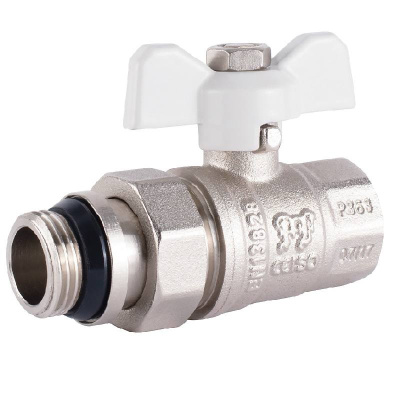 Кран шаровый 1/2" с американкой и уплотнением (бабочка) STANDARD PROFactor (PF UBV 324 UR)