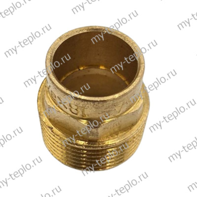 Соединение медное прямое пайка - наружная резьба 18х3/4 Соединение медное прямое пайка - наружная резьба 18х3/4